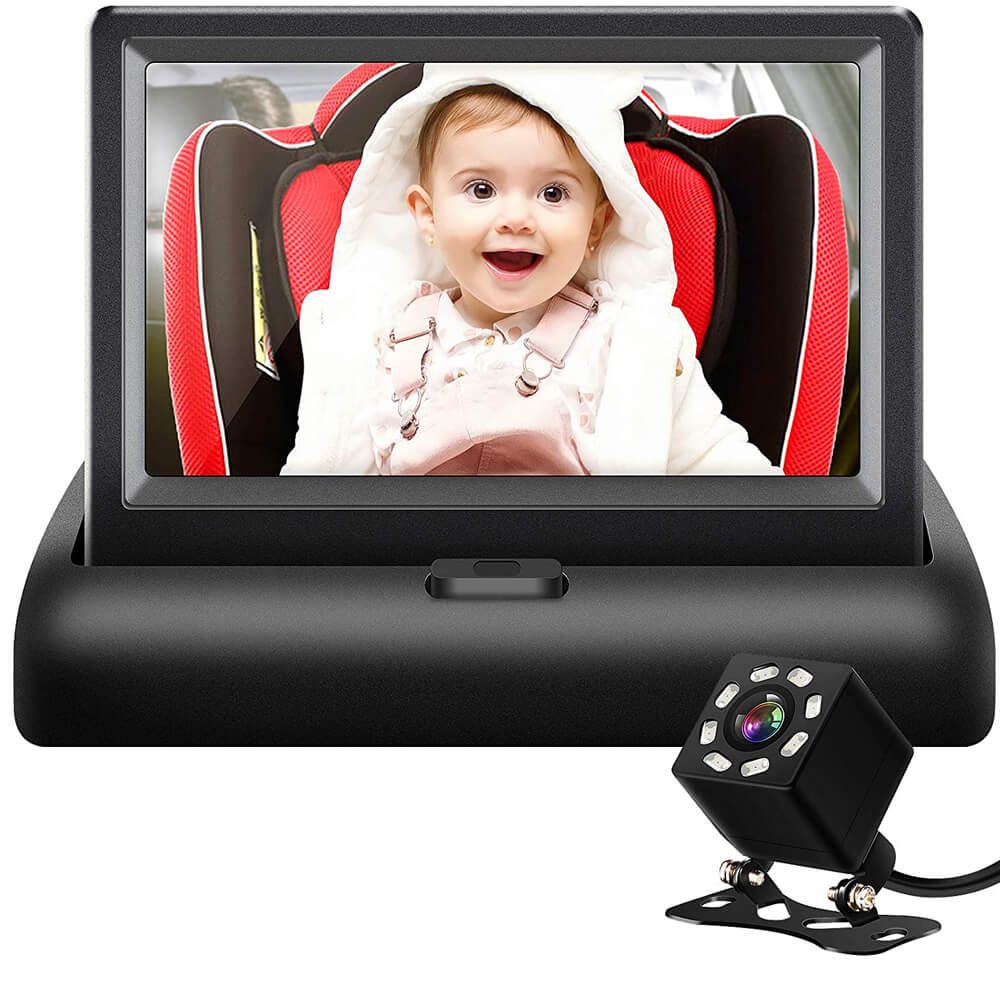 Baby Camera In Car 5 Video Baby Monitor Car Seat Mirror Easy Install Wide  Angle Night Vision Baby Car Monitor