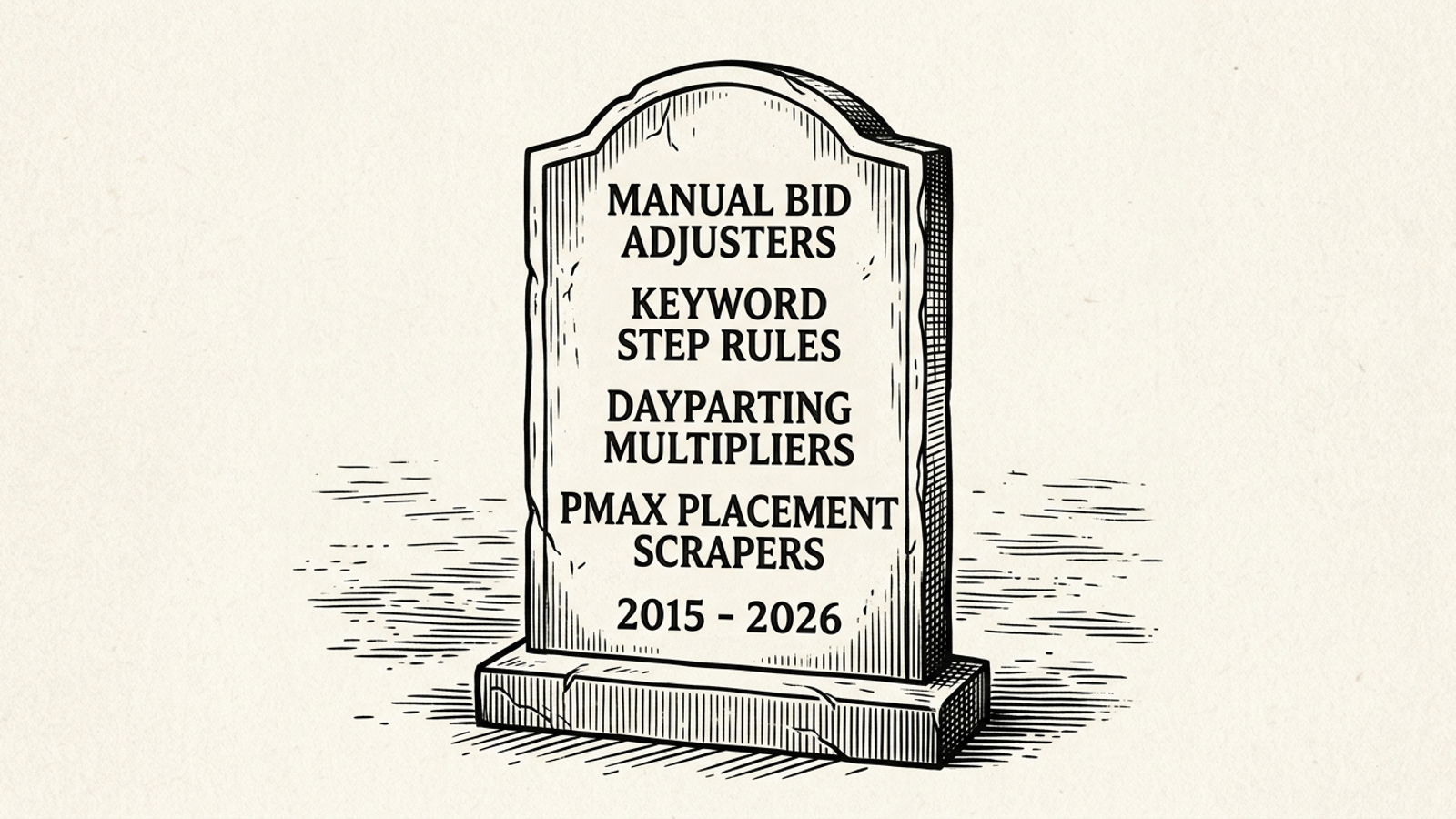 A software tombstone for obsolete PPC bidding scripts.